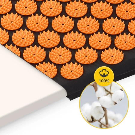 Akupresszúrás szőnyeg párnával, narancssárga