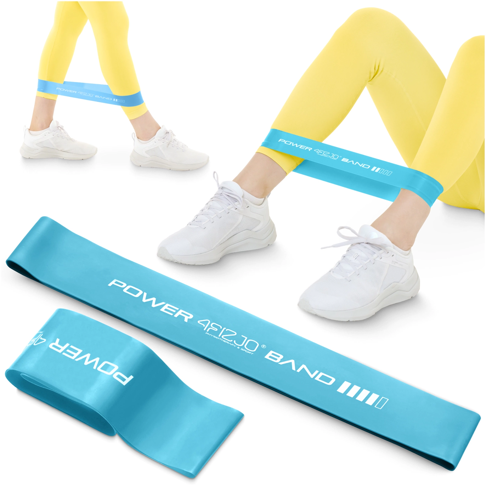 niebieska guma treningowa flat band