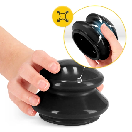 Gumiköpöly készlet, 4 db, fekete