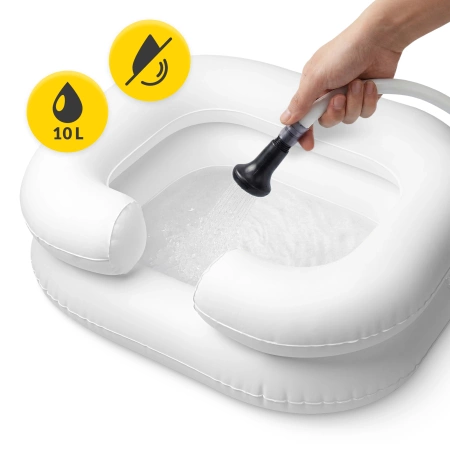 Felfújható ágyfürdő zuhanyzóval