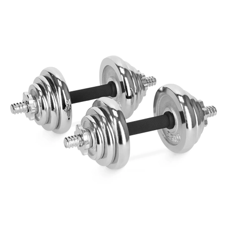 Bőröndöt tartalmazó acél kézisúlyzó készlet, 20 kg