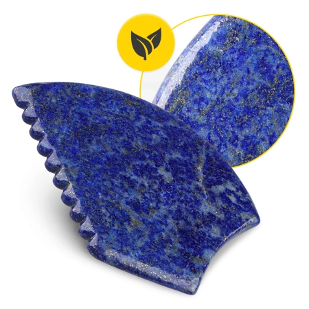 Barázdált Gua Sha kő természetes lazuritból