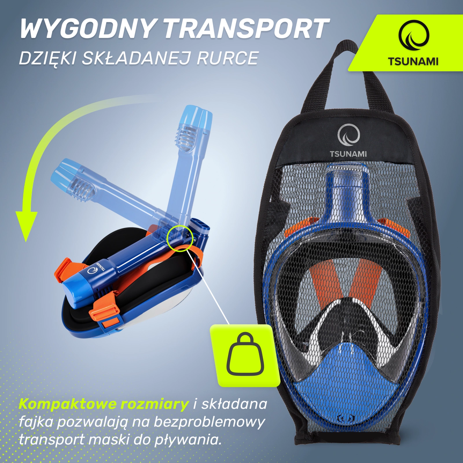 maska do nurkowania pelnotwarzowa panoramiczna