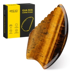 Barázdált Gua Sha kő természetes tigris szeme kvarcból