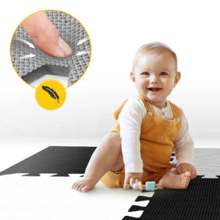 Oktató szőnyeg gyermekeknek, 180 x 180 cm, szürke