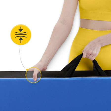 Összehajtható tornaszőnyeg, XL, kék