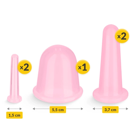 FACE+ szilikonköpöly készlet, 5 db, rózsaszín