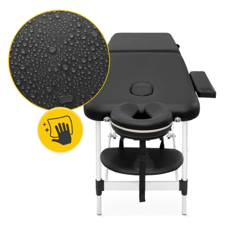 Alumínium masszázságy, 60 cm, fekete