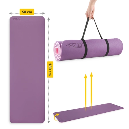TPE csúszásgátló jóga- és edzőszőnyeg, 1 cm, lila