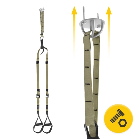 TRX kötél, khaki