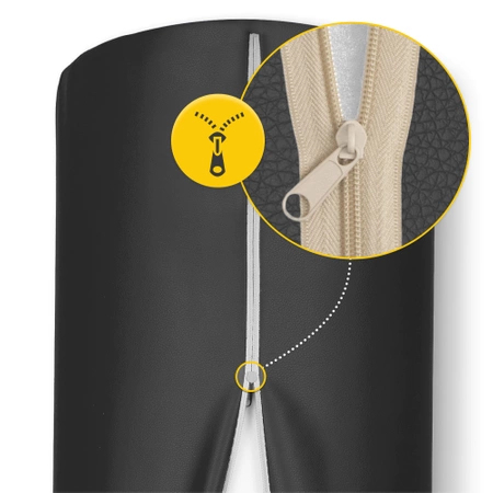 Rehabilitációs formázott masszázshenger, 100 x 30 cm, fekete