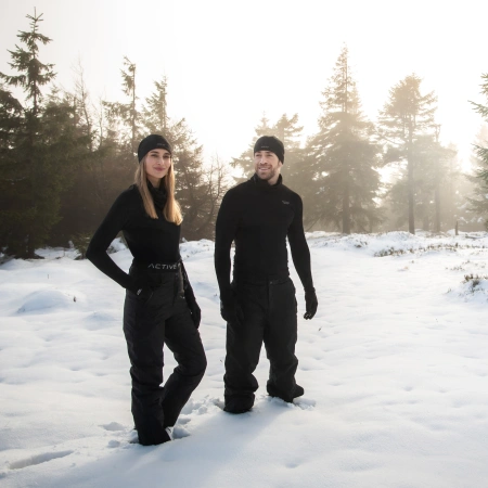 Unisex termikus hosszú ujjú póló – fekete, M méret
