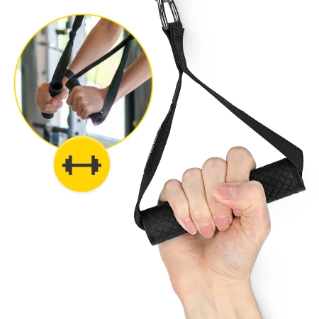 Gumírozott fogantyú csigás gépekhez, 2 db