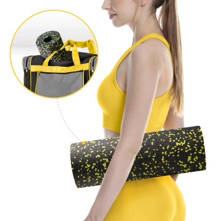 EPP habszivacs masszázshenger, 45 cm, sárga