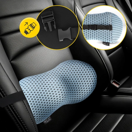 Ortopédiai ágyéki ülőpárna, kék