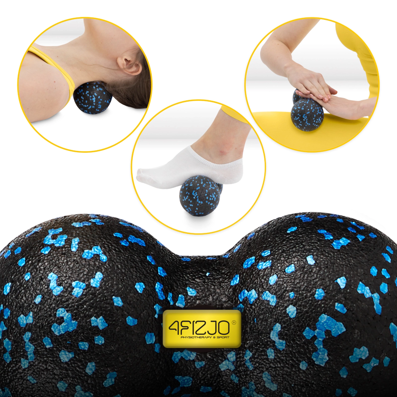 podwojna pileczka do masazu solidna 4fizjo roller duoball