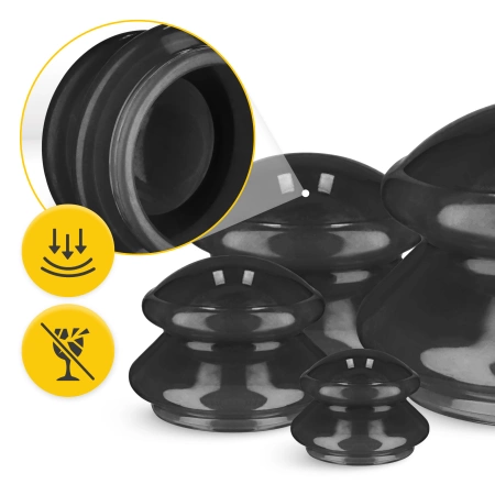 MED+ szilikonköpöly készlet, 4 db, fekete