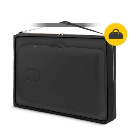 Állítható fekvőfelületű, alumínium masszázságy, 60 cm, fekete