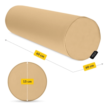 Formázott henger masszázshoz, 60 × 15 cm, bézs