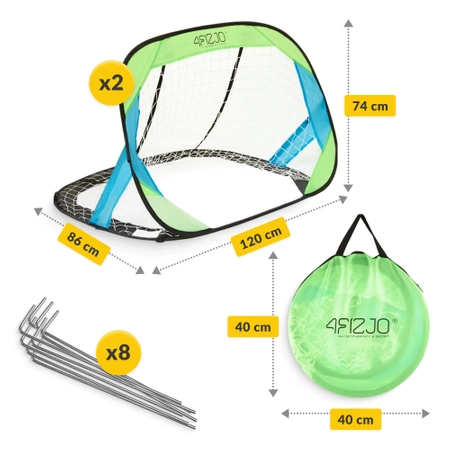 Összecsukható focikapu gyerekeknek, 2 db