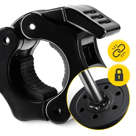 QR gyorskioldó bilincsek 25 mm-es nyakhoz, 2 db - fekete