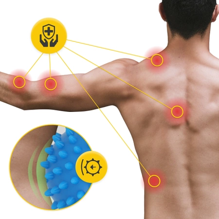 Dupla masszázslabda, kék