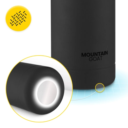 Termosz palack pánttal, 540 ml, fekete