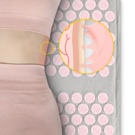 ECO akupresszúrás matrac hajdina- és töltettel, rózsaszín