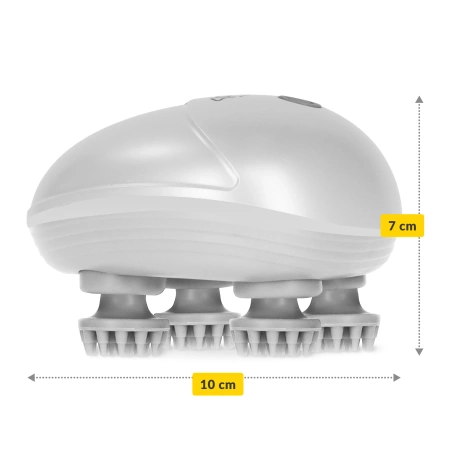 Elektromos vízálló fejmasszírozó, fehér