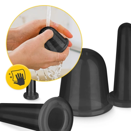 FACE+ szilikonköpöly készlet, 5 db, fekete