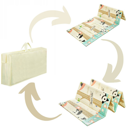 „Pandák és indiánok” csecsemő oktató puzzle szőnyeg, 200 x 180 cm