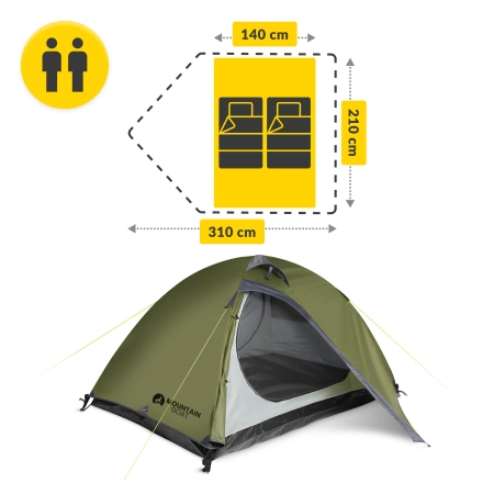 Mountain Goat PRIME DUO turistasátor, zöld