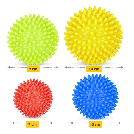 Szenzoros akupresszúrás masszázslabda, 4 db