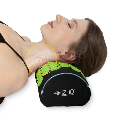 Nagy akupresszúrás szőnyeg párnával, XL, zöld