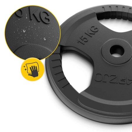 Öntöttvas súlytárcsa, 2 x 15 kg