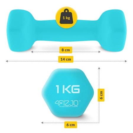 Öntöttvas kézisúlyzó szett, 7 kg