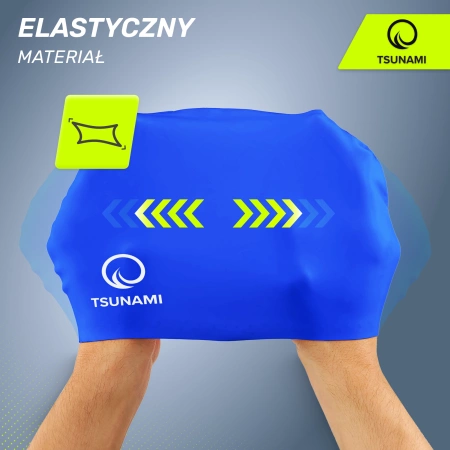 TSUNAMI unisex úszósapka, sötétkék