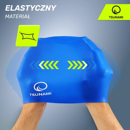 TSUNAMI PRO unisex úszósapka, kék