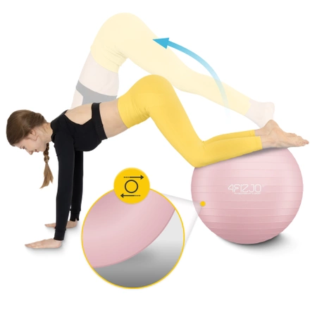 Felfújható gimnasztikai labda, 75 cm, rózsaszín