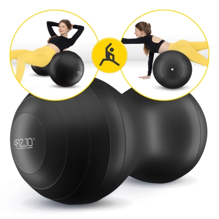 AIR BALL PEANUT gimnasztikai labda, fekete