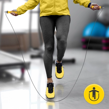 Súlyozott boksz ugrálókötél, 3 m, sárga