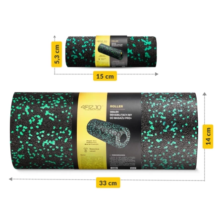 EPP masszázshenger és golyó készlet, 6 db, zöld