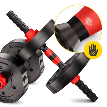 Állítható bitumenes kézisúlyzók, 2 x 10 kg