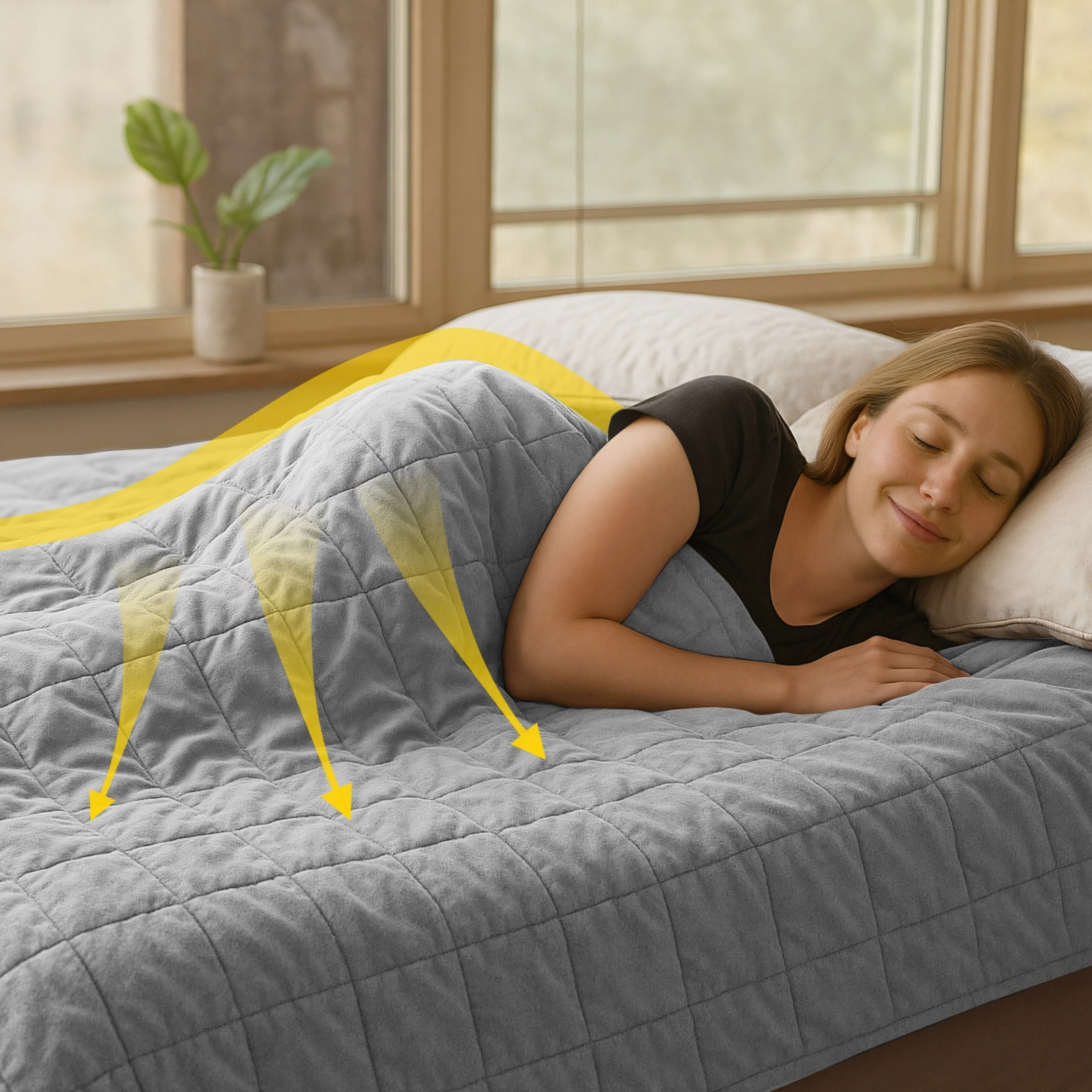 koldra obciazeniowa koc sensoryczny dla dzieci i doroslych rownomierne rozlozenie ciezaru