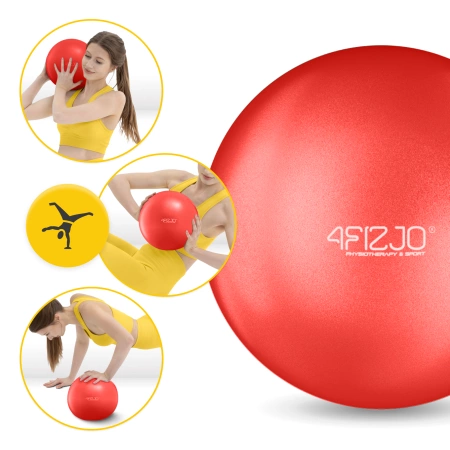 Pilates és rehabilitációs labda, 22 cm, piros