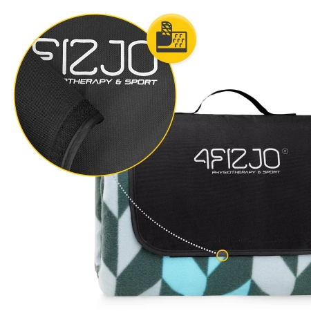 Szigeteléssel rendelkező piknik- és strandtakaró, 200 x 200 cm, halszálka mintás