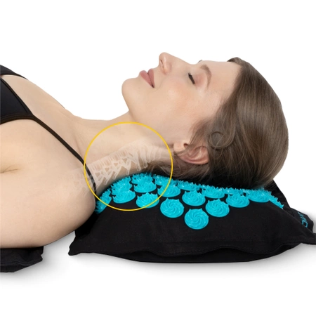 ECO akupresszúrás matrac hajdina és kókusz töltettel, kék