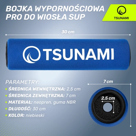 SUP PRO vízkiszorító úszó evezőhöz, kék