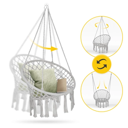 BOHO kerti hinta, szürke