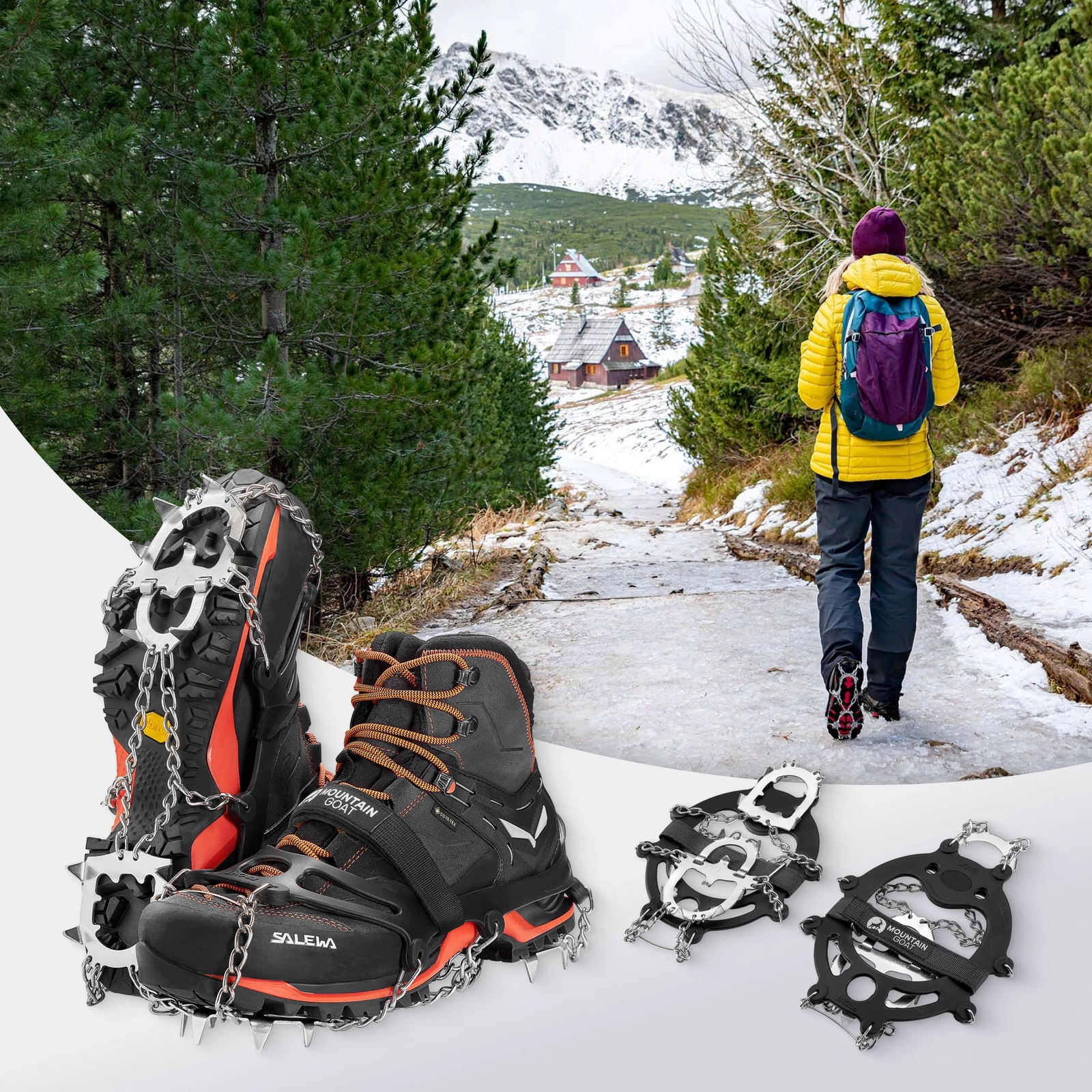 turystyczne raczki na buty turystyczne trekkingowe mountain goat